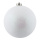 Weihnachtskugel, weiß beglittert,  Größe: Ø 14cm Farbe: