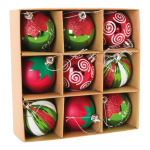 Weihnachtskugeln 9 Stk., aus Kunststoff, Ornamente, im...
