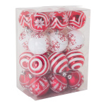 Christmas balls 24 pcs. - Material: out of plastic -...