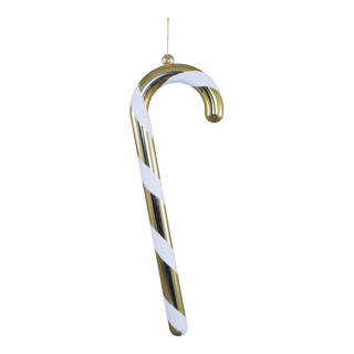 Candy stick  - Material: out of plastic - Color: gold/white - Size: 60cm
