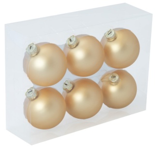 6 Christmas balls in blister - Material: made of glass - Color:  - Size: 8cm