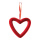 Contour velvet heart out of styrofoam/velvet, with hanger     Size: 20cm    Color: red