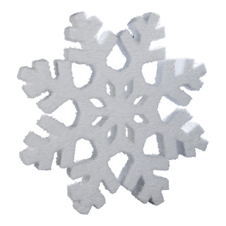 Snow flake  - Material: out of styrofoam - Color: white - Size: 120x120x13cm