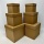 Schachtelsatz KLEIN aus Karton, natur gerippt/glatt, 3er Set