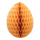Waben-Ei aus Papier, mit Hänger, faltbar, selbstklebend     Groesse: Ø 40cm    Farbe: hell/orange