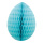 Waben-Ei aus Papier, mit Hänger, faltbar, selbstklebend     Groesse: Ø 30cm    Farbe: türkis