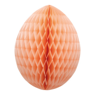 Waben-Ei aus Papier, mit Hänger, faltbar, selbstklebend     Groesse: Ø 20cm    Farbe: rosa