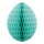 Waben-Ei aus Papier, mit Hänger, faltbar, selbstklebend     Groesse: Ø 20cm    Farbe: hellgrün