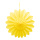 Rosette de fleurs en papier, avec suspension, pliable, autocollant     Taille: 70cm    Color: jaune