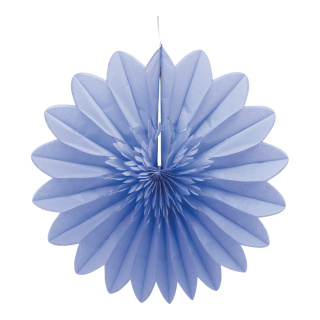 Flower rosette out of paper, with hanger, foldable, self-adhesive     Size: 30cm    Color: purple