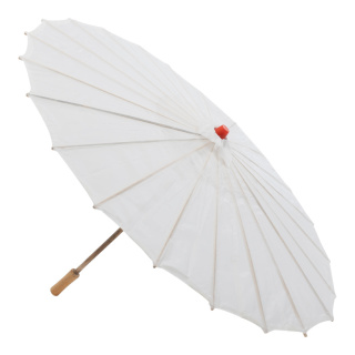 Umbrella out of wood/nylon, foldable, for indoor & outdoor     Size: Ø 82cm    Color: white