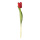 Tulipe sur tige en plastique/soie synthétique, flexible, effet touche réelle     Taille: 36cm, Fleur Ø4cm    Color: rouge