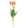 Bouquet de tulipes 5-fois, en plastique/soie artificielle, flexible, effet touche réelle     Taille: 40cm, tige: 35cm    Color: rouge/orange