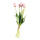 Tulpenbund 5-fach, aus Kunstseide/Kunststoff, biegsam, Real-Touch Effekt     Groesse: 40cm, Stiel: 35cm    Farbe: rosa