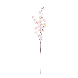 Branche de cerisier en fleurs en plastique/soie artificielle, flexible     Taille: 109cm, tige: 50cm    Color: rose