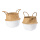 Basket set of 2 pieces, out of seagrass, with handles     Size: M: 27x23cm, L: 32x27cm    Color: natural-coloured/white