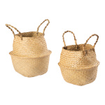 Basket set of 2 pieces, out of seagrass, with handles...