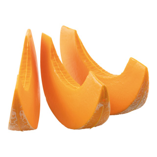 Melon slices 3 pcs, out of plastic, in bag     Size: 18x4cm    Color: orange