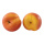 Peaches 2 pcs, out of plastic, in bag     Size: Ø7cm    Color: red/orange