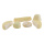 Cheeses assorted 6 pcs, out of plastic     Size: 5-15cm    Color: yellow