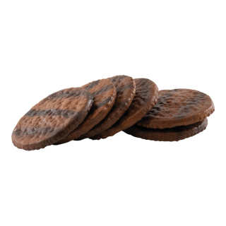 Tranches de galette 6, en plastique, en sachet     Taille: Ø10cm    Color: brun