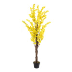 Forsythia tree in pot out of artificial silk/plastic/wood...