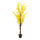 Arbre forsythia dans le pot en plastique/soie synthétique,/bois     Taille: 160cm, H13cm, Ø 17cm    Color: jaune/brun