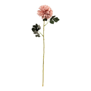Chrysanthème sur tige en plastique/soie synthétique, flexible     Taille: 55cm, Ø10cm, tige: 35cm    Color: violet