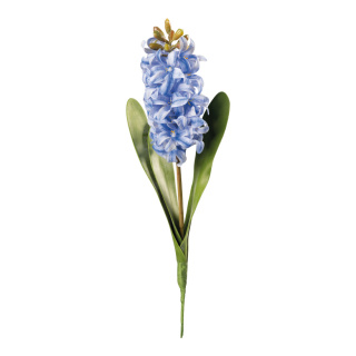 Jacinthe sur tige en plastique/soie synthétique, flexible     Taille: 43cm, Ø8cm    Color: bleu