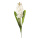 Jacinthe sur tige en plastique/soie synthétique, flexible     Taille: 43cm, Ø8cm    Color: blanc