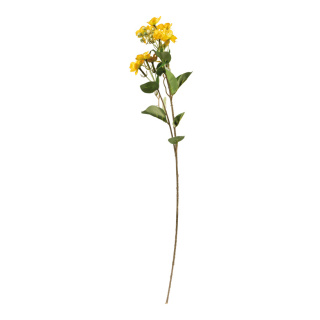Jasminblüte am Stiel aus Kunstseide/Kunststoff, biegsam     Groesse: 60cm, Ø3,5cm    Farbe: gelb