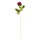 Rose sur tige en plastique/soie synthétique, flexible     Taille: 51cm, tige: 37cm    Color: bordeaux