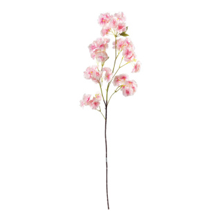 Kirschblütenzweig aus Kunstseide/Kunststoff, biegsam     Groesse: 100cm, Stiel: 46cm    Farbe: pink