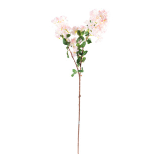 Branche de cerisier en fleur en plastique/soie synthétique, flexible     Taille: 100cm, tige: 55cm    Color: blanc/rose