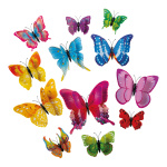 3D Butterflies 12-fold, out of plastic, in a bag, with...