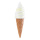 Glace soft en cornet en polystyrène     Taille: 34cm    Color: blanc/jaune