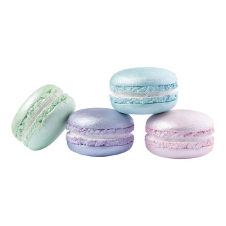 Macarons set de 4, en polystyrène     Taille: Ø10cm    Color: multicolore