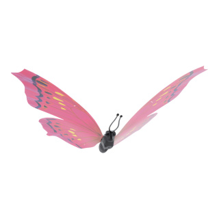 Papillon en plastique, avec suspension     Taille: 21x30cm    Color: rose