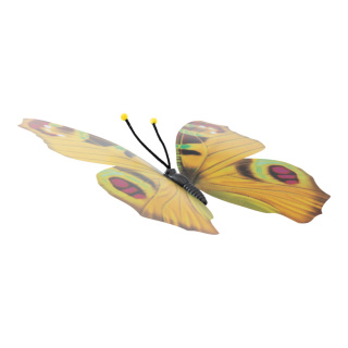 Butterfly out of plastic, with hanger     Size: 35x50cm    Color: yellow