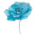 Fleur en papier, avec tige courte, flexible     Taille: Ø30cm, tige: 24cm    Color: bleu