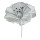 Fleur en papier, avec tige courte, flexible     Taille: Ø30cm, tige: 24cm    Color: blanc