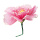 Fleur en tissu, avec tige courte, flexible     Taille: Ø30cm, tige: 20cm    Color: rose