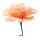 Blossom out of fabric, with short stem, flexible     Size: Ø30cm, stem: 20cm    Color: peach-coloured