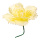 Fleur en tissu, avec tige courte, flexible     Taille: Ø30cm, tige: 20cm    Color: jaune