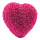 Rose heart 3D, out of polystyrene/foam     Size: 25cm    Color: pink