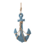 Anchor with rope out of wood, one-sided, with hanger...