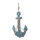 Anchor with rope out of wood, one-sided, with hanger     Size: 60x32x4cm, length without hanger: 46cm    Color: light blue