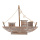 Boot mit Muscheln aus Holz/Tau     Groesse: 30x23x4,5cm    Farbe: naturfarben