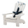 Strandstühle mit Deko 4 Stk./Set, aus Holz     Groesse: 9x9x7cm    Farbe: weiß/blau