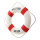 Rettungsring mit Tau aus Styropor/Baumwolle     Groesse: 45x45x7cm    Farbe: weiß/rot